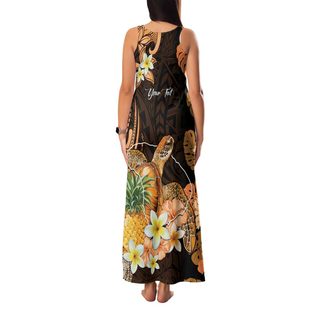 Personalised Aloha Hawaii Lanai Island Family Matching Tank Maxi Dress and Hawaiian Shirt Pineapple Isle Map Sea Turtle Plumeria LT14 - Polynesian Pride