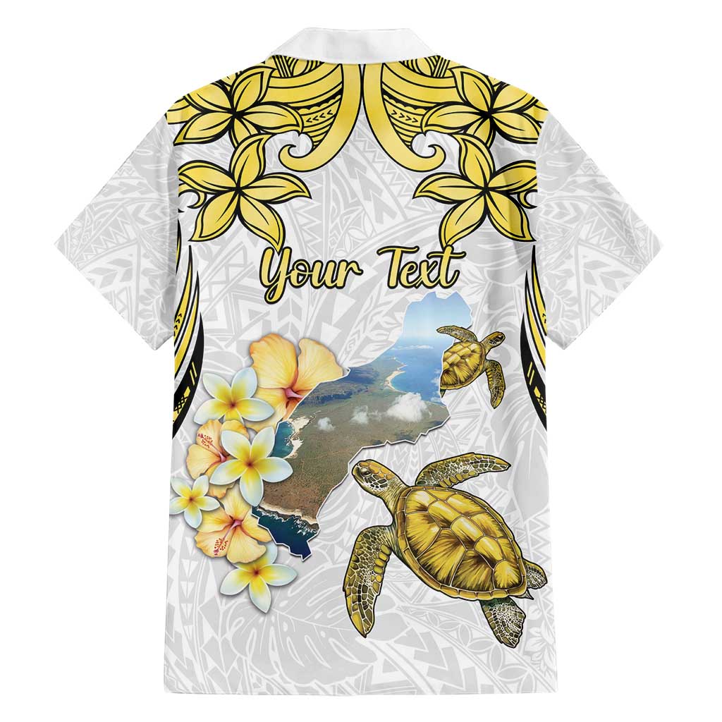 Personalised Aloha Hawaii Niihau Island Family Matching Long Sleeve Bodycon Dress and Hawaiian Shirt Forbidden Isle Map Shell Lei LT14 - Polynesian Pride