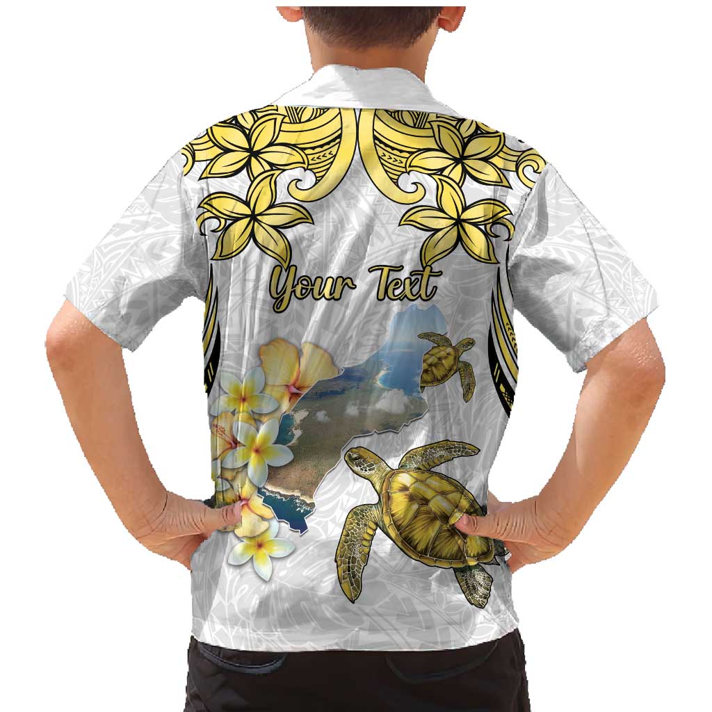 Personalised Aloha Hawaii Niihau Island Family Matching Mermaid Dress and Hawaiian Shirt Forbidden Isle Map Shell Lei LT14 - Polynesian Pride