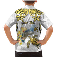 Personalised Aloha Hawaii Niihau Island Family Matching Mermaid Dress and Hawaiian Shirt Forbidden Isle Map Shell Lei LT14 - Polynesian Pride