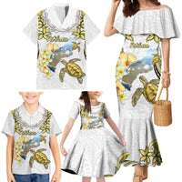 Personalised Aloha Hawaii Niihau Island Family Matching Mermaid Dress and Hawaiian Shirt Forbidden Isle Map Shell Lei LT14 - Polynesian Pride
