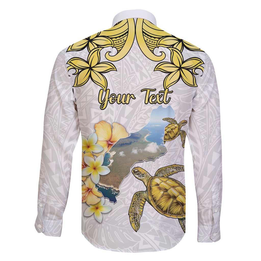 Personalised Aloha Hawaii Niihau Island Family Matching Off Shoulder Short Dress and Hawaiian Shirt Forbidden Isle Map Shell Lei LT14 - Polynesian Pride