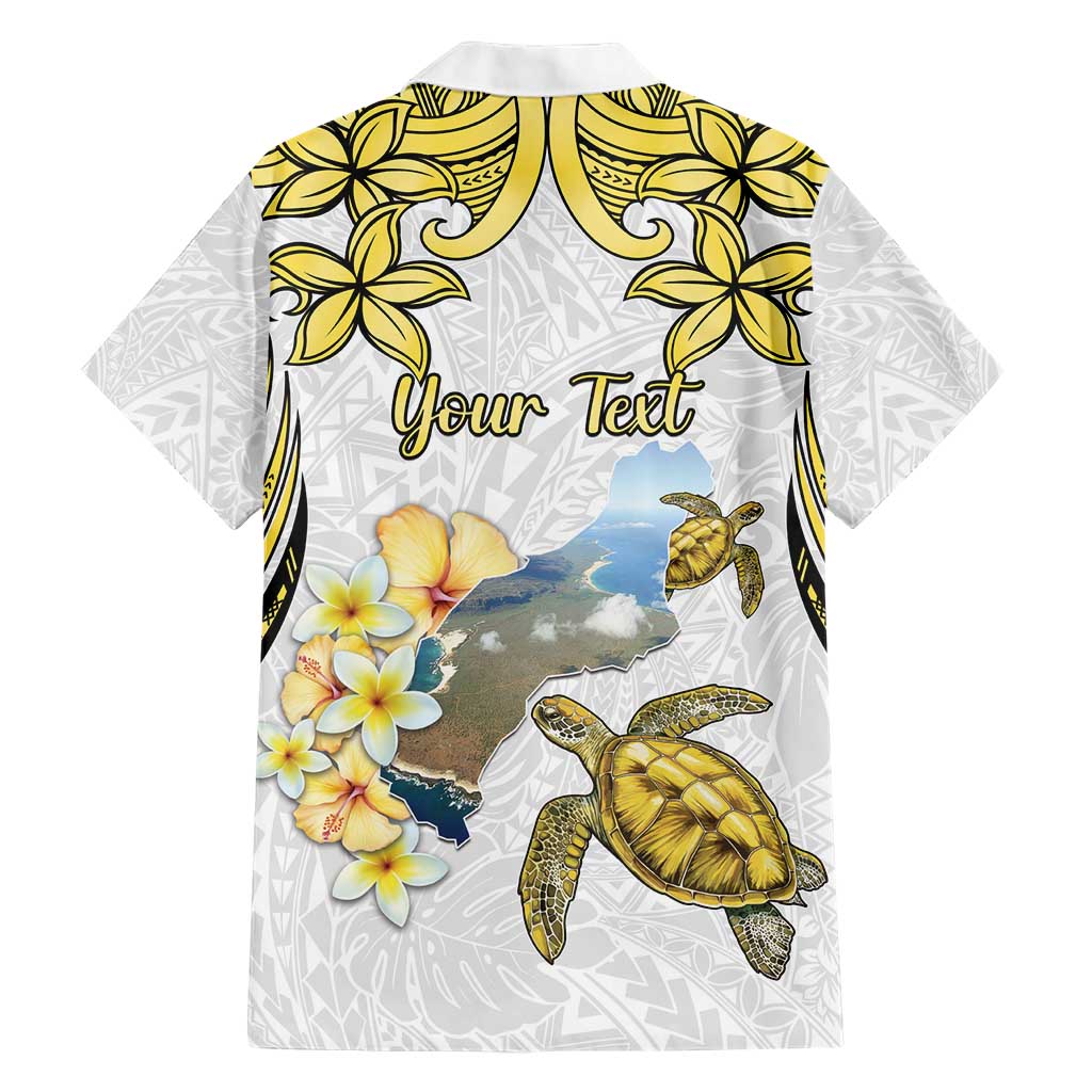Personalised Aloha Hawaii Niihau Island Family Matching Short Sleeve Bodycon Dress and Hawaiian Shirt Forbidden Isle Map Shell Lei LT14 - Polynesian Pride
