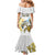 Personalised Aloha Hawaii Niihau Island Mermaid Dress Forbidden Isle Map Shell Lei