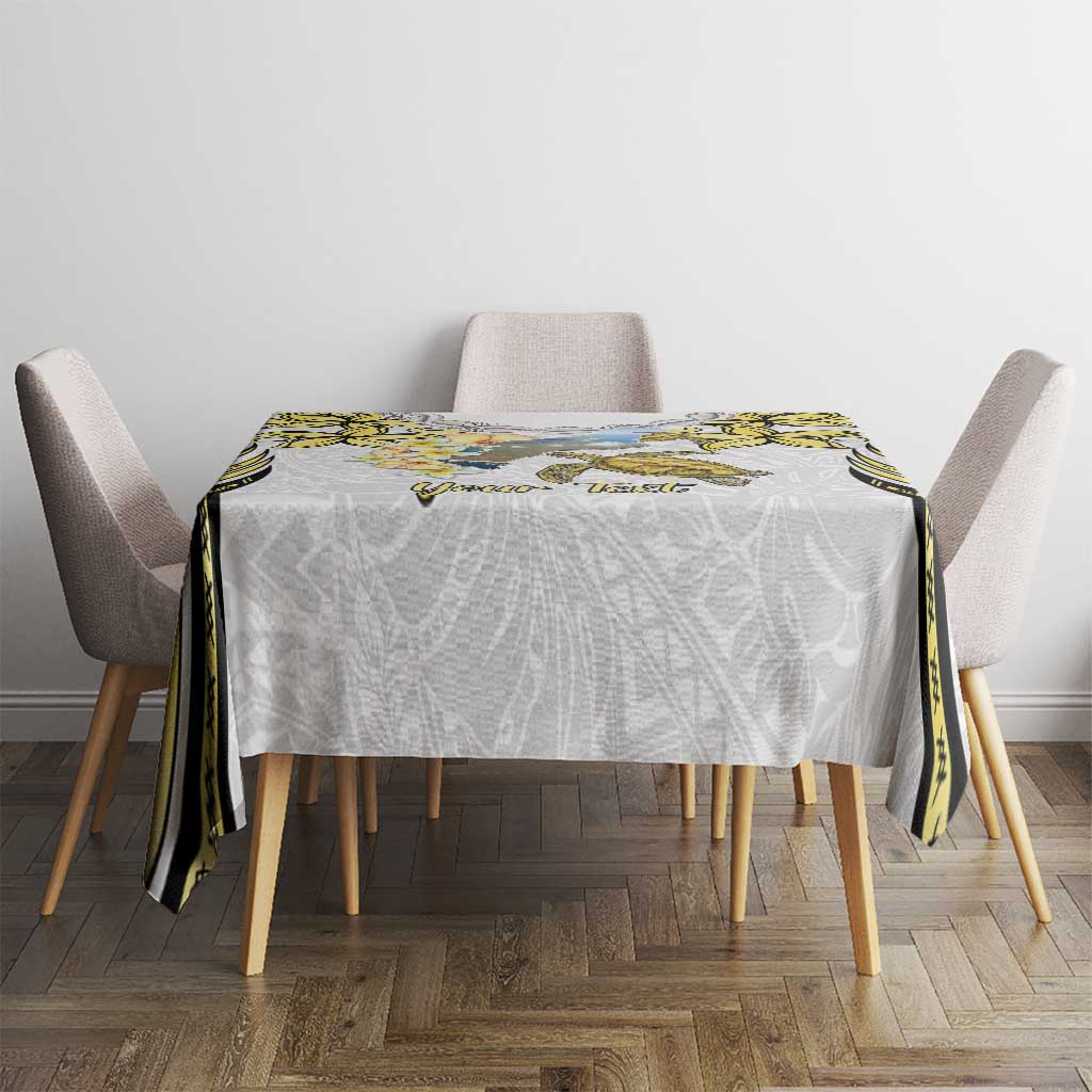 Personalised Aloha Hawaii Niihau Island Tablecloth Forbidden Isle Map Shell Lei