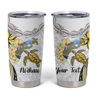 Personalised Aloha Hawaii Niihau Island Tumbler Cup Forbidden Isle Map Shell Lei