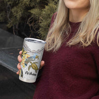 Personalised Aloha Hawaii Niihau Island Tumbler Cup Forbidden Isle Map Shell Lei