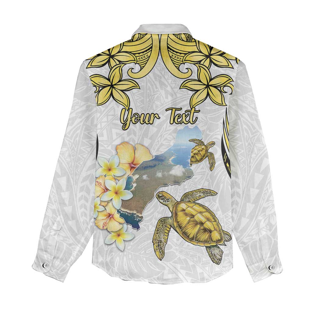 Personalised Aloha Hawaii Niihau Island Women Casual Shirt Forbidden Isle Map Shell Lei