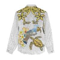 Personalised Aloha Hawaii Niihau Island Women Casual Shirt Forbidden Isle Map Shell Lei