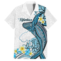 Personalised Aloha Hawaii Kahoolawe Island Family Matching Puletasi and Hawaiian Shirt Target Isle Map With Humpback Whale