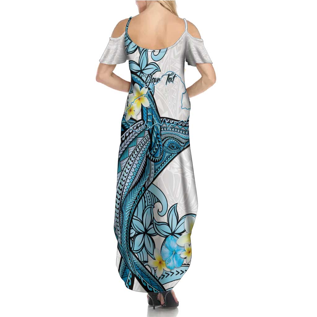 Personalised Aloha Hawaii Kahoolawe Island Summer Maxi Dress Target Isle Map With Humpback Whale