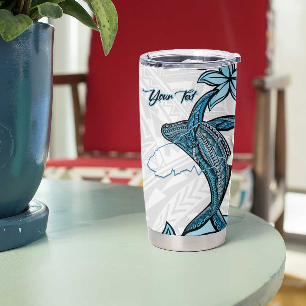 Personalised Aloha Hawaii Kahoolawe Island Tumbler Cup Target Isle Map With Humpback Whale LT14 - Polynesian Pride