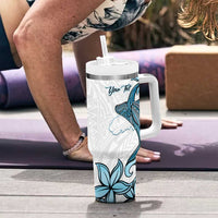 Personalised Aloha Hawaii Kahoolawe Island Tumbler With Handle Target Isle Map With Humpback Whale