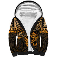 Matariki New Zealand Sherpa Hoodie Maori New Year Tiki Gold Version LT14