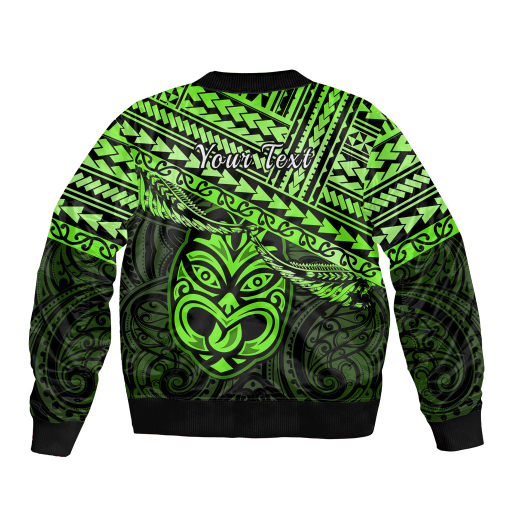 Personalised Matariki New Zealand Bomber Jacket Maori New Year Tiki Green Version LT14 - Polynesian Pride