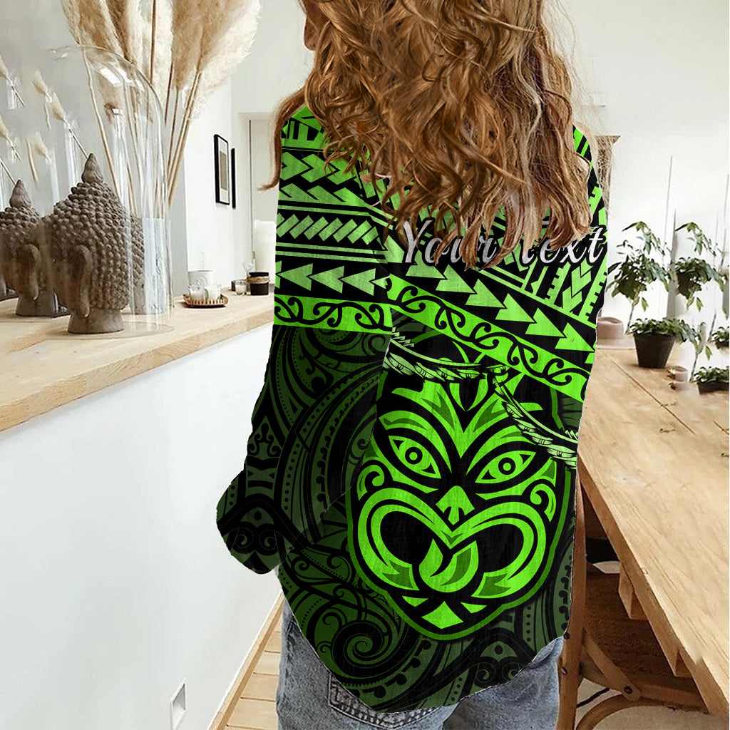 Personalised Matariki New Zealand Women Casual Shirt Maori New Year Tiki Green Version LT14 - Polynesian Pride