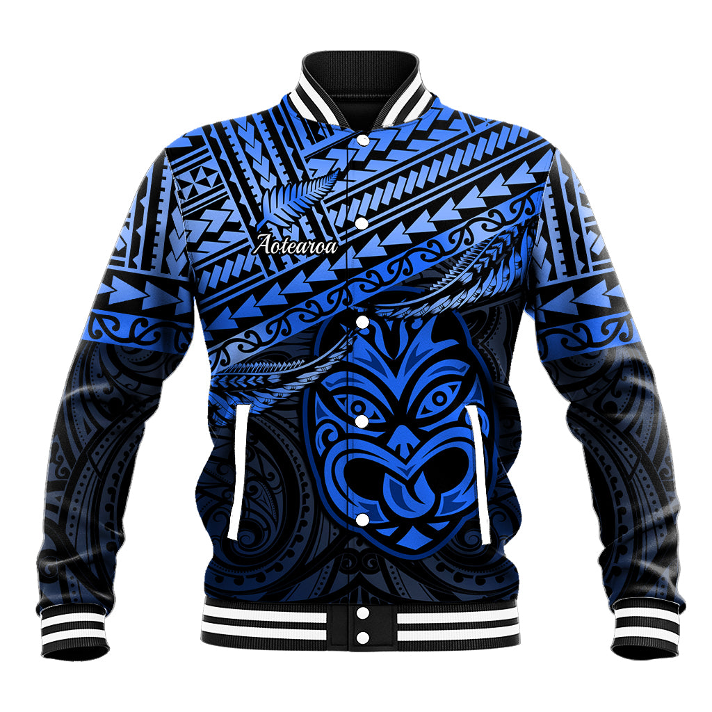 Personalised Matariki New Zealand Baseball Jacket Maori New Year Tiki Blue Version LT14 Unisex Blue - Polynesian Pride
