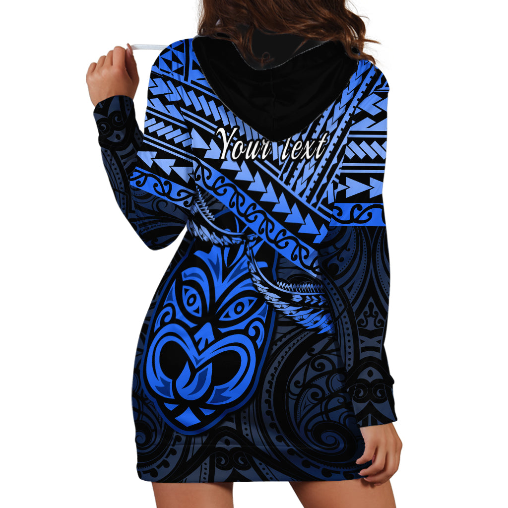 Personalised Matariki New Zealand Hoodie Dress Maori New Year Tiki Blue Version LT14