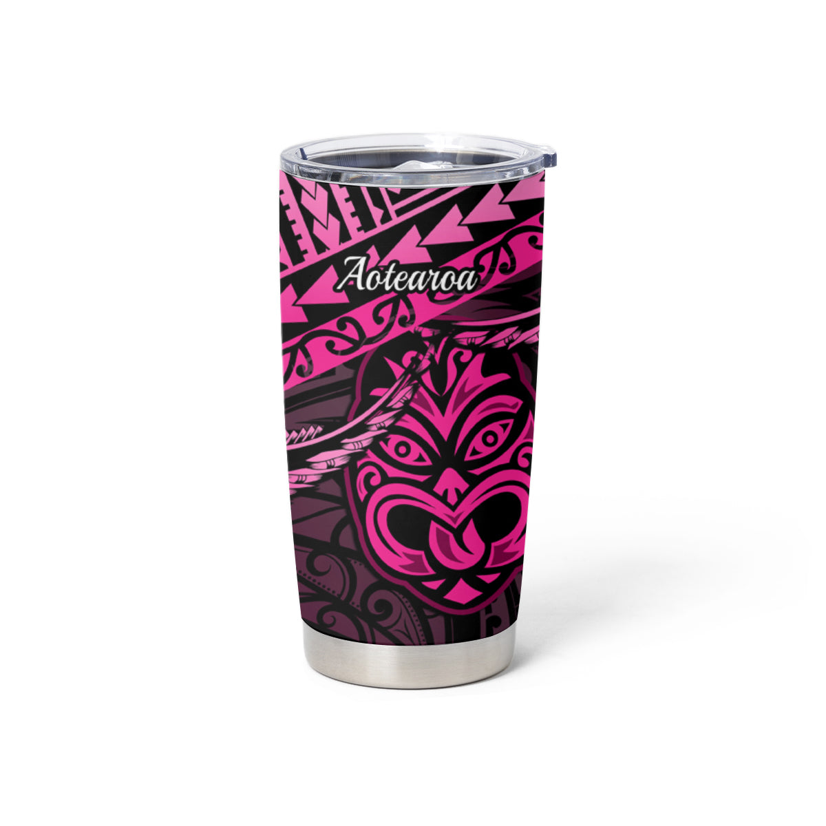 Matariki New Zealand Tumbler Cup Maori New Year Tiki Pink Version