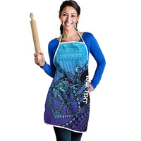Personalised Polynesia Blue Marlin Fishing Apron Marlin Anchor Tattoo Polynesian Pattern LT14 - Polynesian Pride