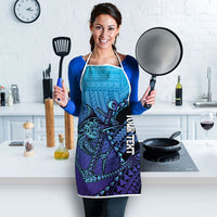 Personalised Polynesia Blue Marlin Fishing Apron Marlin Anchor Tattoo Polynesian Pattern LT14 - Polynesian Pride