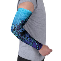 Personalised Polynesia Blue Marlin Fishing Arm Sleeves Marlin Anchor Tattoo Polynesian Pattern