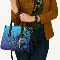Personalised Polynesia Blue Marlin Fishing Leather Bag Marlin Anchor Tattoo Polynesian Pattern