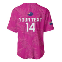 Custom New Zealand Silver Fern Rugby Baseball Jersey Go Aotearoa - Pink Version LT14 - Polynesian Pride