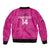 Custom New Zealand Silver Fern Rugby Bomber Jacket Go Aotearoa - Pink Version