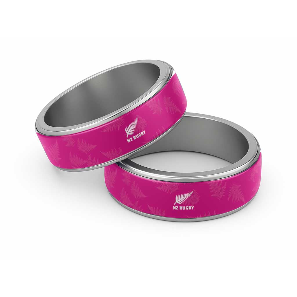 New Zealand Silver Fern Rugby Classic Ring Go Aotearoa Champions Pink - Polynesian Pride