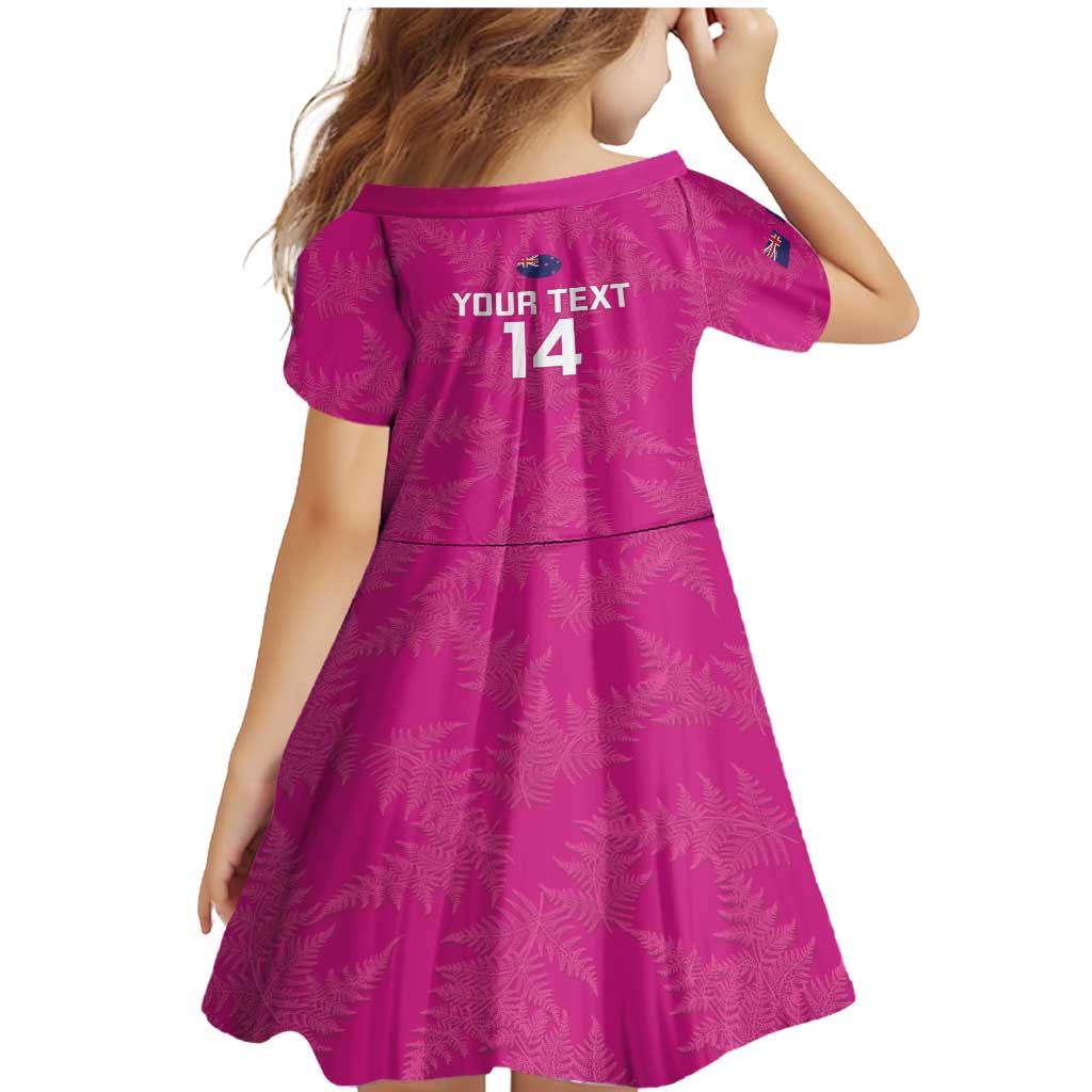 Custom New Zealand Silver Fern Rugby Family Matching Mermaid Dress and Hawaiian Shirt Go Aotearoa - Pink Version LT14 - Polynesian Pride