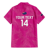 Custom New Zealand Silver Fern Rugby Family Matching Mermaid Dress and Hawaiian Shirt Go Aotearoa - Pink Version LT14 - Polynesian Pride