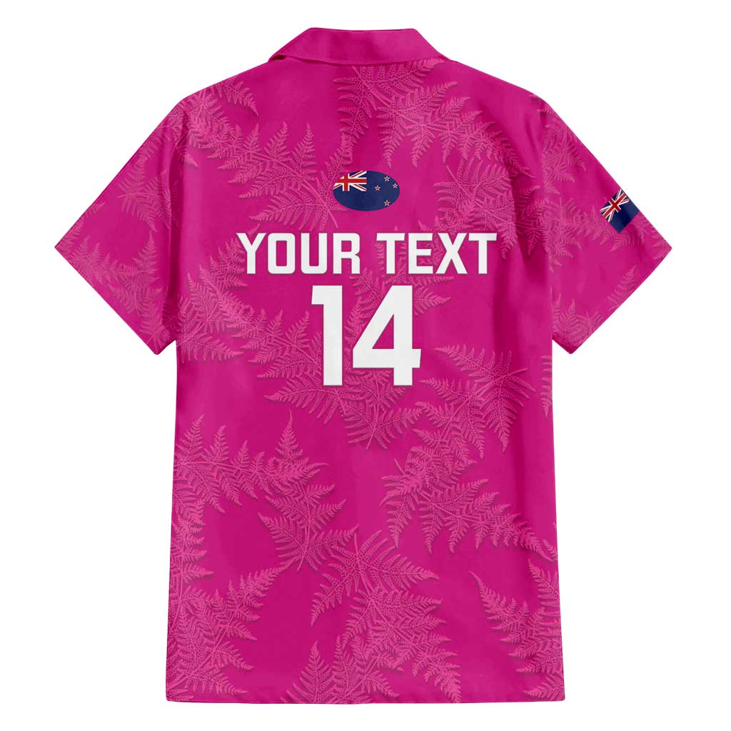 Custom New Zealand Silver Fern Rugby Family Matching Summer Maxi Dress and Hawaiian Shirt Go Aotearoa - Pink Version LT14 - Polynesian Pride