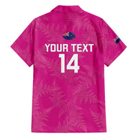 Custom New Zealand Silver Fern Rugby Family Matching Summer Maxi Dress and Hawaiian Shirt Go Aotearoa - Pink Version LT14 - Polynesian Pride