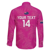 Custom New Zealand Silver Fern Rugby Family Matching Summer Maxi Dress and Hawaiian Shirt Go Aotearoa - Pink Version LT14 - Polynesian Pride