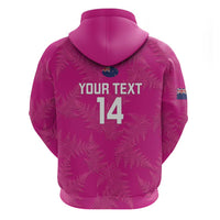 Custom New Zealand Silver Fern Rugby Hoodie Go Aotearoa - Pink Version LT14 - Polynesian Pride