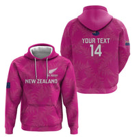 Custom New Zealand Silver Fern Rugby Hoodie Go Aotearoa - Pink Version LT14 - Polynesian Pride
