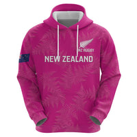 Custom New Zealand Silver Fern Rugby Hoodie Go Aotearoa - Pink Version LT14 - Polynesian Pride