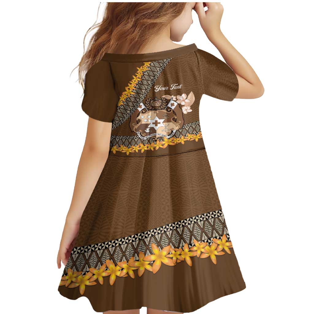 Personalised Tonga Language Week Family Matching Mermaid Dress and Hawaiian Shirt Malo e Lelei Tongan Ngatu Pattern - Brown