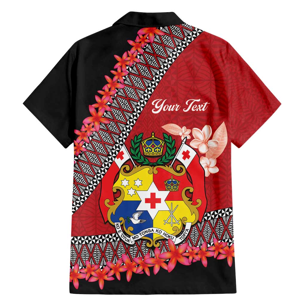 Personalised Tonga Language Week Family Matching Summer Maxi Dress and Hawaiian Shirt Malo e Lelei Tongan Ngatu Pattern - Red