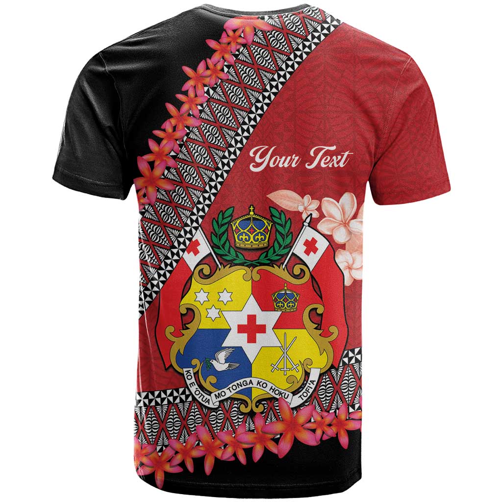 Personalised Tonga Language Week T Shirt Malo e Lelei Tongan Ngatu Pattern - Red
