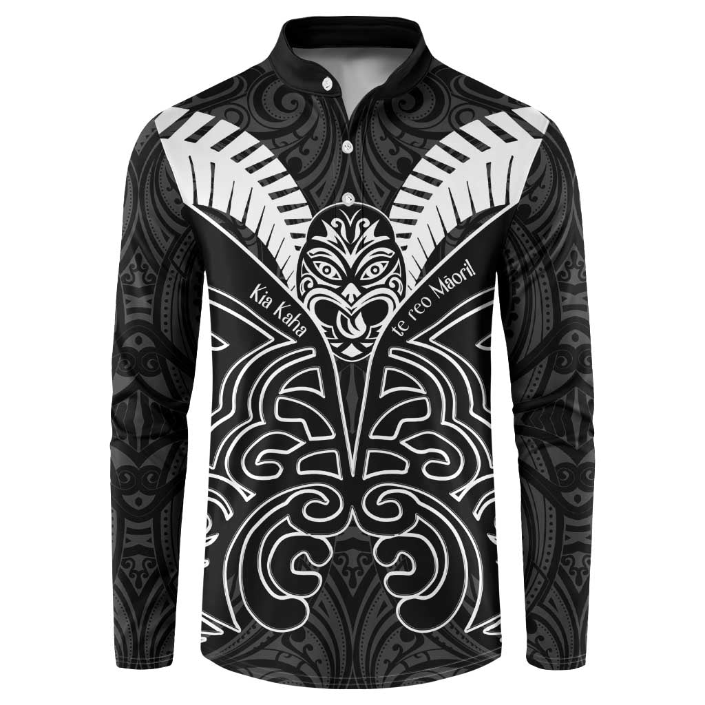 Kia Kaha Te Reo Maori Button Sweatshirt Aotearoa Hei Tiki With Hongi