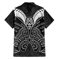 Kia Kaha Te Reo Maori Family Matching Off Shoulder Maxi Dress and Hawaiian Shirt Aotearoa Hei Tiki With Hongi LT14 - Polynesian Pride