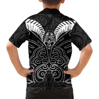 Kia Kaha Te Reo Maori Family Matching Tank Maxi Dress and Hawaiian Shirt Aotearoa Hei Tiki With Hongi LT14 - Polynesian Pride