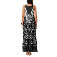 Kia Kaha Te Reo Maori Family Matching Tank Maxi Dress and Hawaiian Shirt Aotearoa Hei Tiki With Hongi LT14 - Polynesian Pride