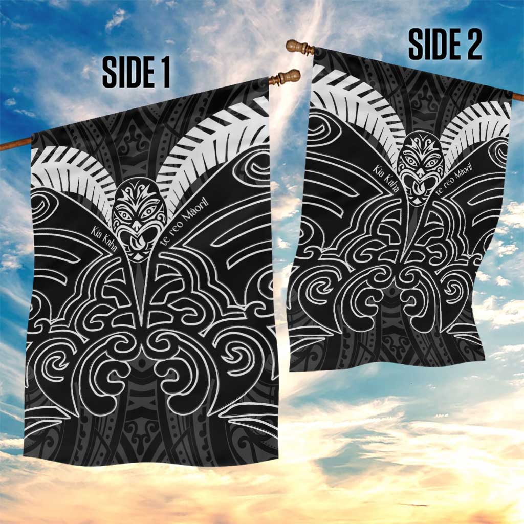 Kia Kaha Te Reo Maori Garden Flag Aotearoa Hei Tiki With Hongi