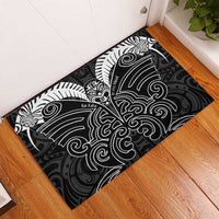 Kia Kaha Te Reo Maori Rubber Doormat Aotearoa Hei Tiki With Hongi