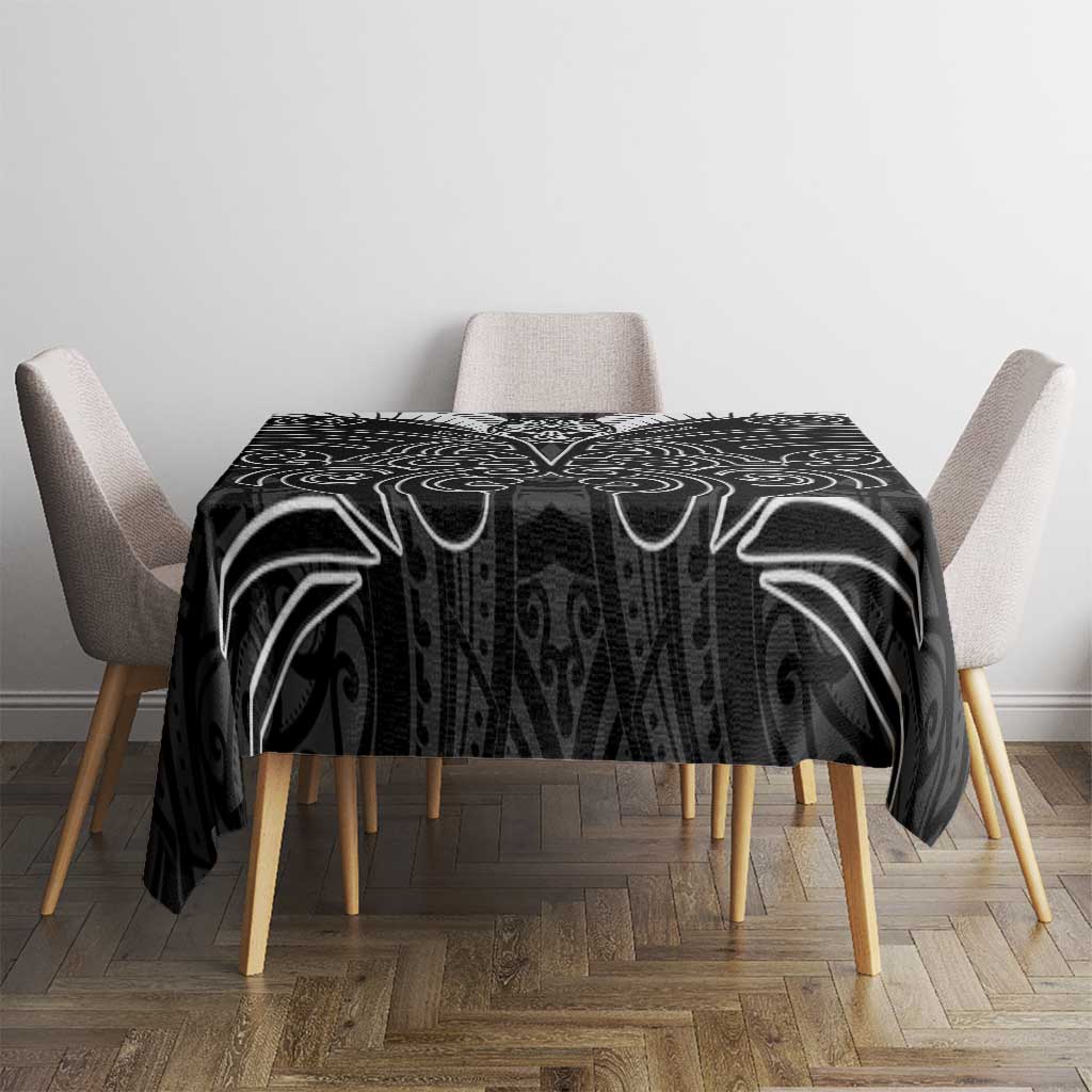 Kia Kaha Te Reo Maori Tablecloth Aotearoa Hei Tiki With Hongi