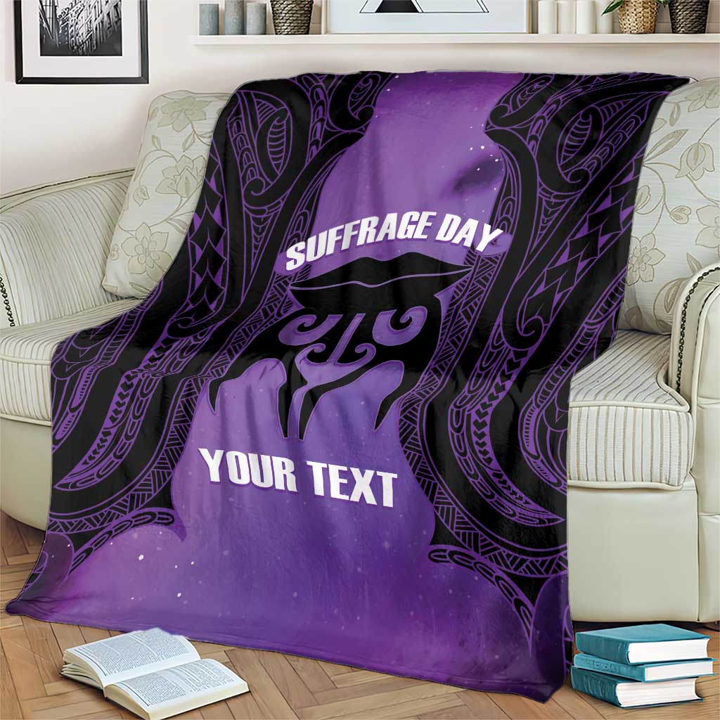 Personalised New Zealand Suffrage Day Blanket Maori Tattoo Galaxy Vibe LT14 - Polynesian Pride