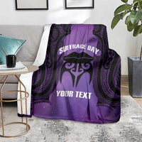 Personalised New Zealand Suffrage Day Blanket Maori Tattoo Galaxy Vibe LT14 - Polynesian Pride
